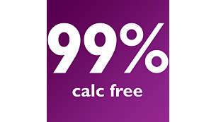 99% calc-free with PureSteam Anti-scale cartridge