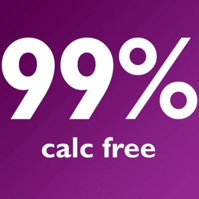 99% calc-free with Pure Steam Anti-scale cartridge