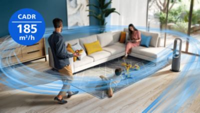 Rūpīga gaisa attīrīšana telpās līdz 48 m²