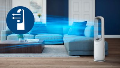 Cools you down with powerful clean airflow