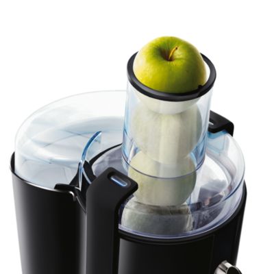 Pateicoties īpaši lielajai padeves caur., produkti iepriekš nav jāsagriež.