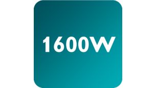 Moč do 1600 W omogoča stalno visoko nastavitev pare