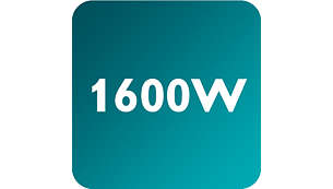 Výkon až 1600 W umožňuje súvislý a silný výstup pary