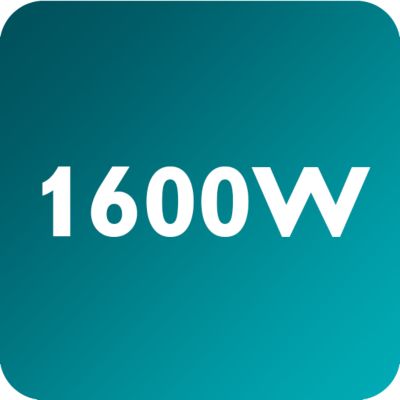 Snaga do 1600 W omogućava stalnu veliku količinu pare