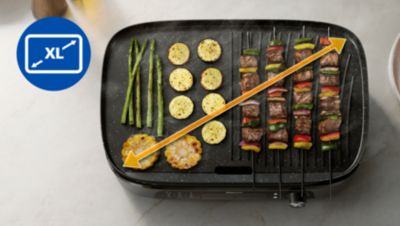 Nagy grillezőfelület az egész családnak