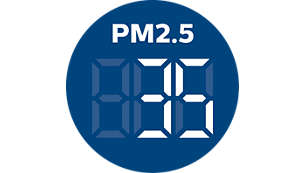 Informujący w czasie rzeczywistym, cyfrowy wskaźnik poziomu PM2,5 w pomieszczeniu