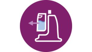 Stor, aftagelig vandtank, der letter genopfyldning n&aring;r som helst