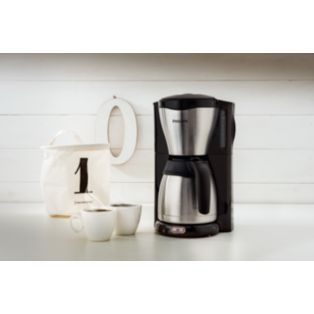 Cafetière filtre, verseuse isotherme, métal