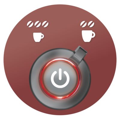 Escolha entre 2 receitas: café curto forte ou café longo suave.