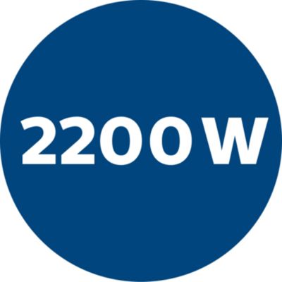 محرك بقوة 2200 واط يولد قوة شفط 500 واط كحدّ أقصى