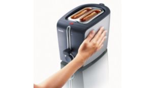 The outside of the toaster stays cool and safe to touch