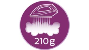 強力蒸氣高達 210 克