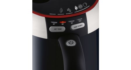 Digital temperature settings for 40, 80, 90 and 100°C