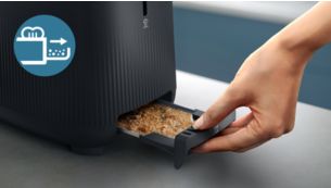 Почистването на вашия тостер е по-лесно с подвижната тавичка за трохи