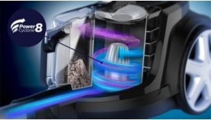 PowerCyclone 8 : une puissance d'aspiration maximale durable