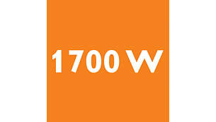 Moteur de 1 700 W pour une puissance d'aspiration jusqu'à 330 W