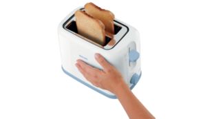 The outside of the toaster stays cool and safe to touch