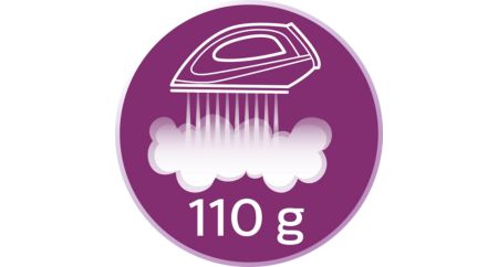 Постоянная подача пара до 110 г/мин.