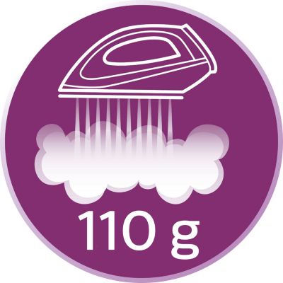 Pastovių garų tiekimas iki 110 g/min.