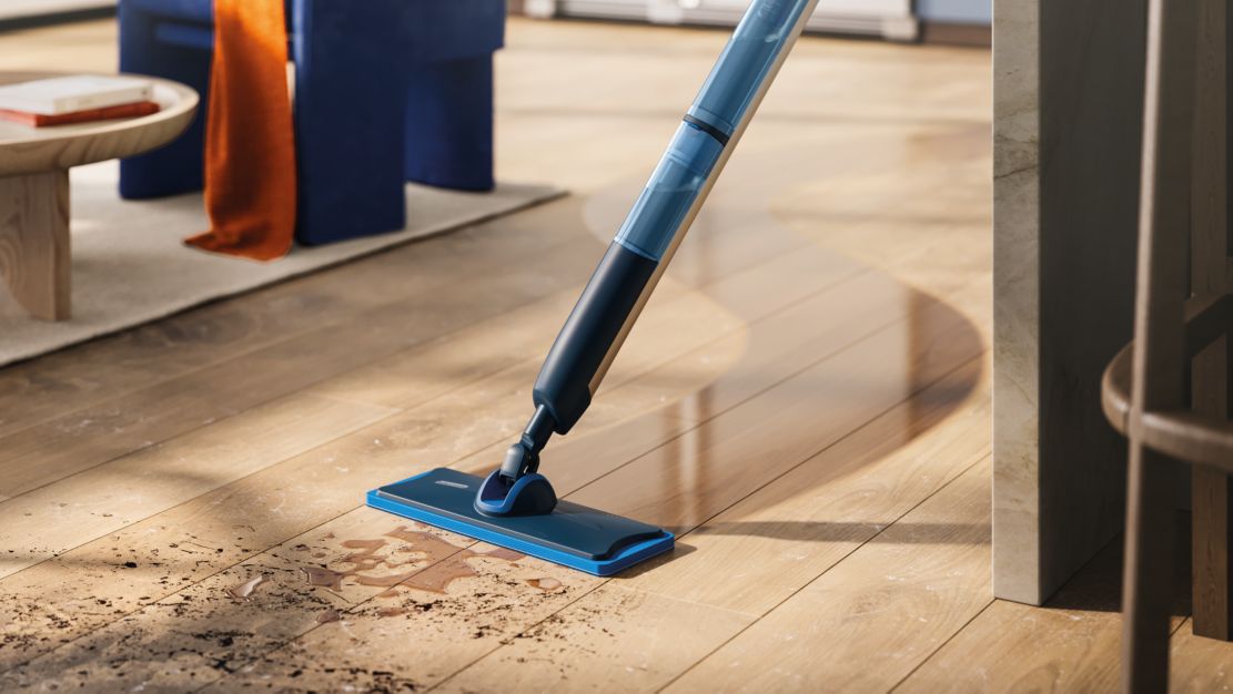 50% faster drying and spotless clean thanks to OneUp Pads**