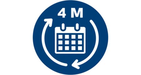 Проводите замену каждые 4 месяца, чтобы продлить срок службы прибора