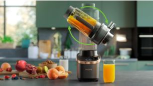 Jus avec et sans pulpe grâce à la technologie Flip&Juice™