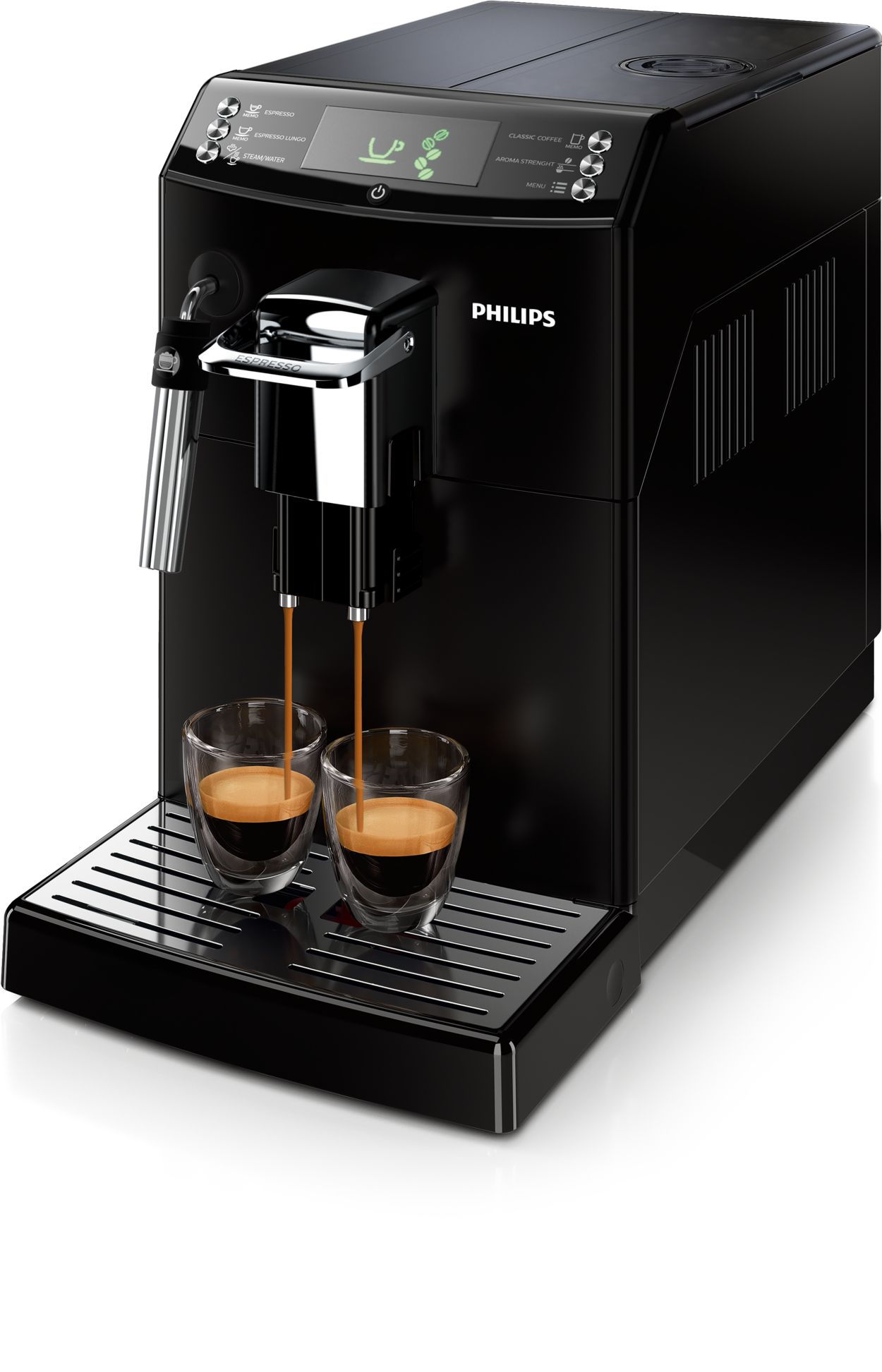 Perfekt traktekaffe eller espresso med Philips unike CoffeeSwitch