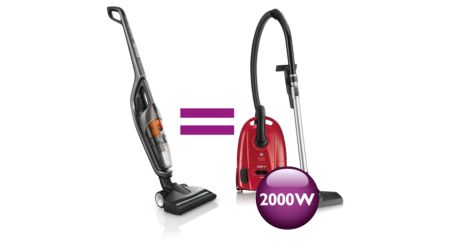 As powerful as a traditional 2000 W vacuum cleaner