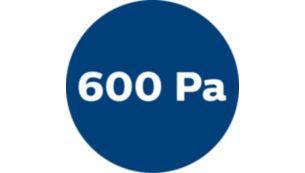 Puissance élevée de 600 Pa pour une aspiration performante