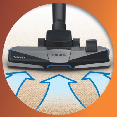 Jauns trīs vienā TriActive+ uzgalis savāc rupjus un smalkus putekļus