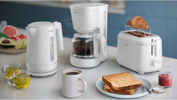 Полный комплект для завтрака с чайником и кофеваркой