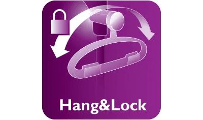Unique Hang&Lock for stability during steaming