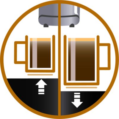 Bandeja ajustável para você usar a sua xícara favorita