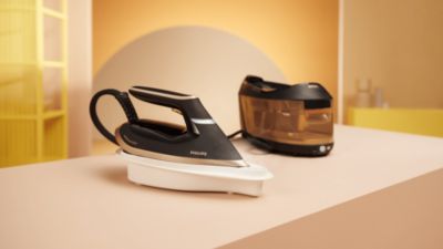 Com a função Easy De-Calc para prolongar a vida útil do ferro