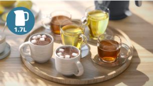 Capaciteit van 1,7 liter voor het hele gezin