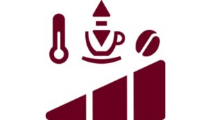Réglez individuellement et enregistrez vos spécialités de café préférées