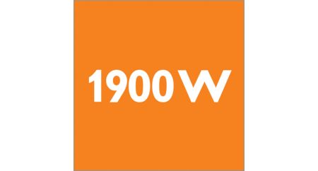 1900 Watt motor generating max. 320 Watt suction power