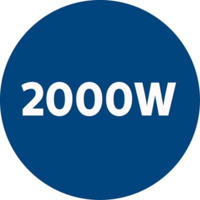 2000 Watt motor generating max. 450 Watt suction power