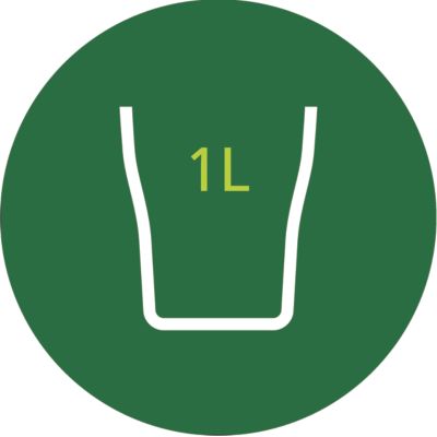 Vaso medidor de 1 l con tapa para guardar sopas, purés o batidos