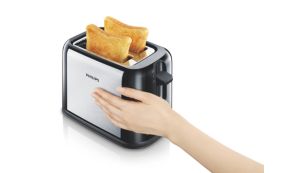 The outside of the toaster stays cool and safe to touch