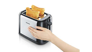 The outside of the toaster stays cool and safe to touch