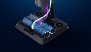 Automated self-cleaning of the appliance and Power Brushes