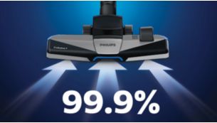 &Uuml;st&uuml;n temizlik performansı i&ccedil;in %99,9 toz toplama**