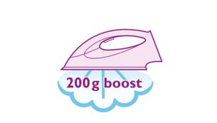 Steam boost up to 200 g