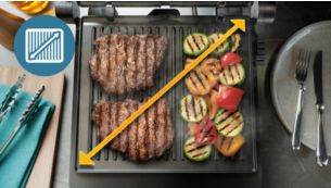 يمكن لمساحة الشوي الكبيرة أن تطعم العائلة بأكملها