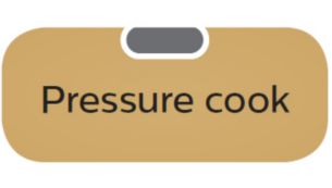 Nấu áp suất có các nút nấu trực tiếp khác nhau trên menu