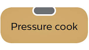 Cottura a pressione con diversi pulsanti menu diretti