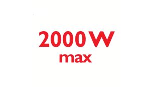 2000 W nodrošina patstāvīgu tvaika plūsmu