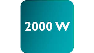 Potência de até 2000 W ativando a saída constante de vapor intenso