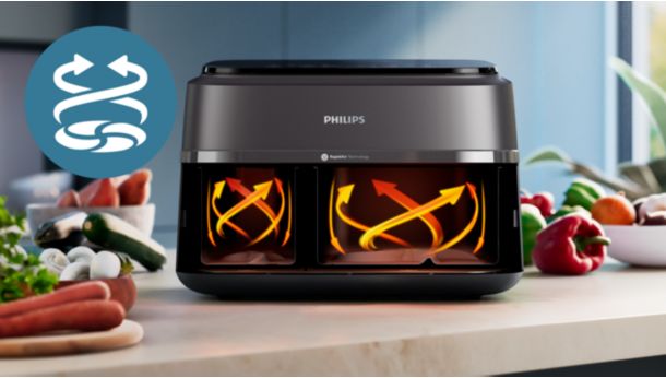 Philips 3000 Series Freidora de aire con doble cesta